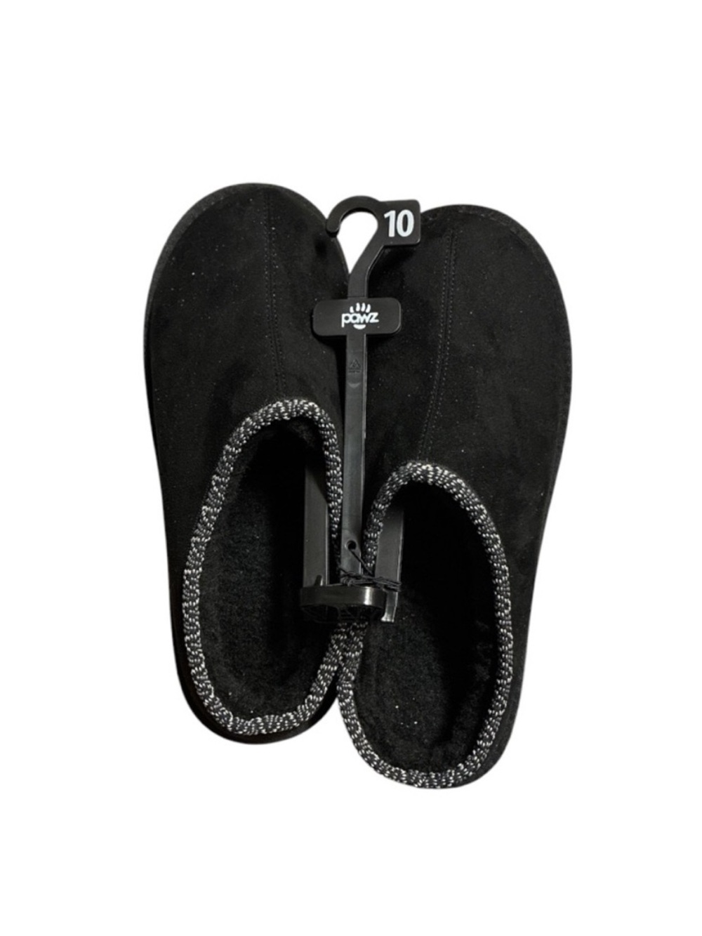PAWZ Black Faux Suede Platform Clogs